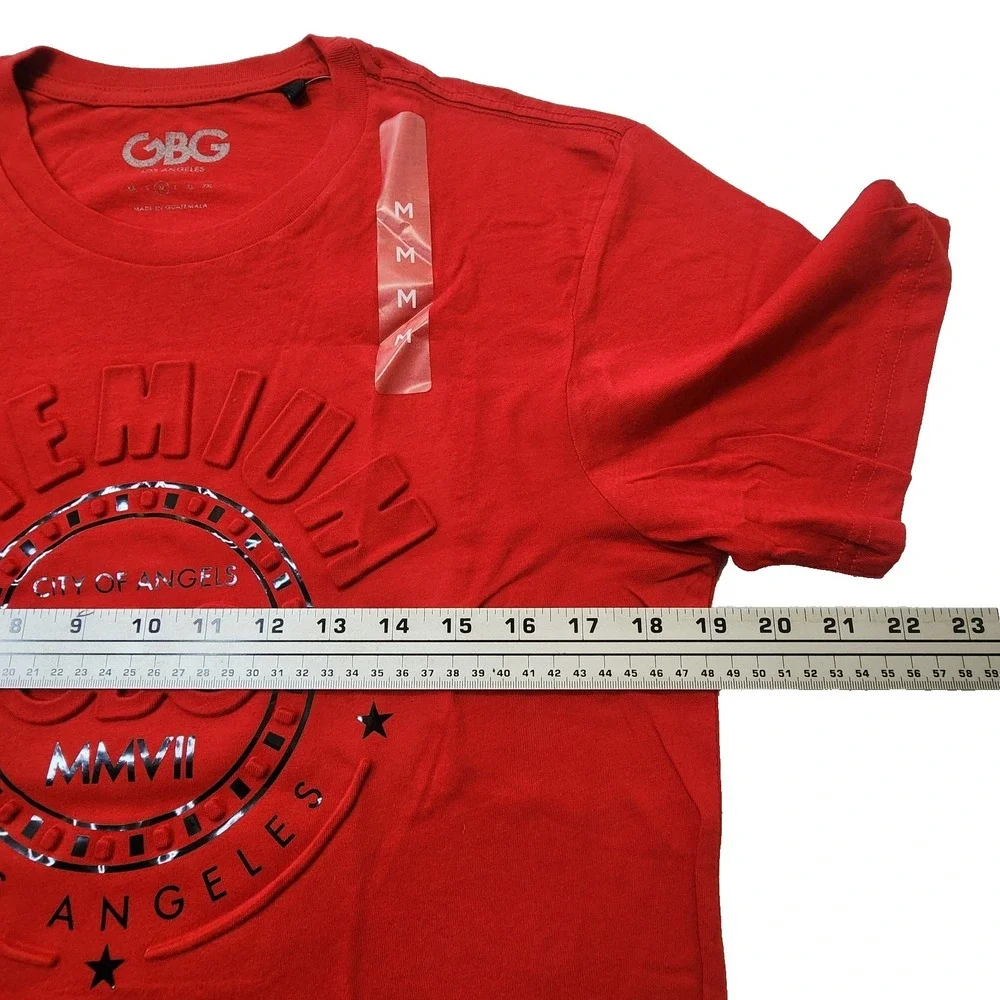 G by GUESS Los Angeles Men's Short Sleeve T-Shirt Size M Samuel Logo Tee Red - Picture 3 of 7